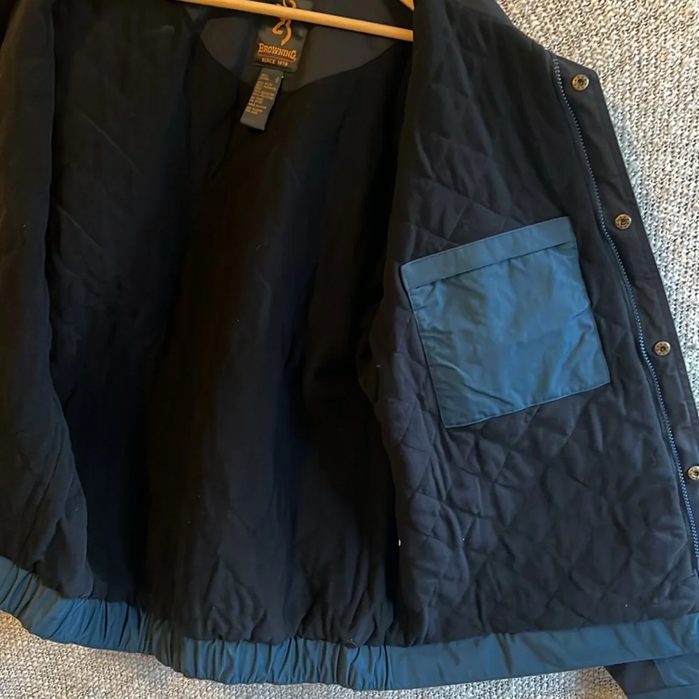 Browning Men’s Coat Size Large - Blue and Black in Great Shape!